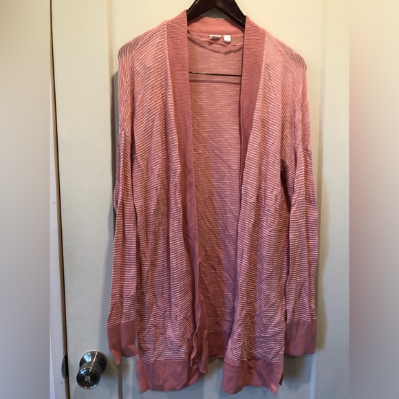 RED Gap Textured Longline Open-Front cardigan - Picture 3 of 7